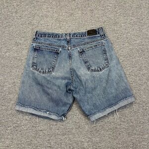 Vintage Levi's Silvertab 2000's Y2K Mid Wash Faded Frayed Edge Shorts 31" Waist